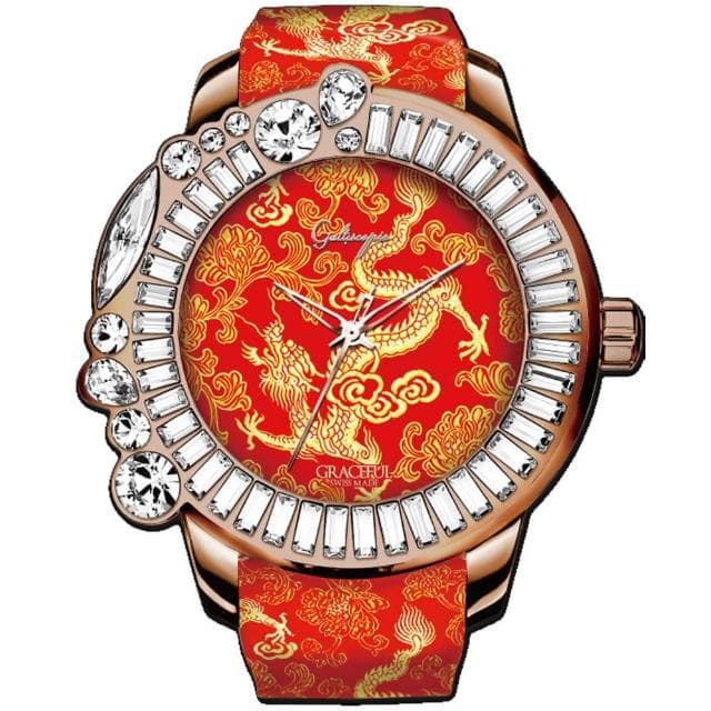 【Galtiscopio 迦堤】華藝綽約系列 金龍 時尚腕錶 / 49mm 母親節 禮物 推薦(GFRGS001RRS)