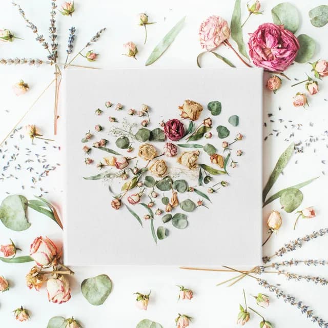 【菠蘿選畫所】心花開II-60x60cm(愛心鮮花攝影掛畫/情人節禮物/週年紀念禮物/邊櫃擺設)