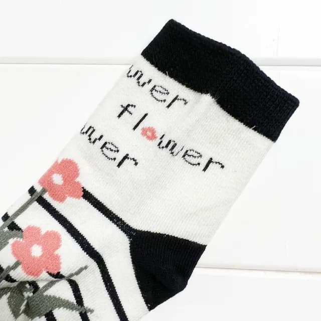 【橘魔法】（5雙一組）黑白貓咪直板中筒襪(短襪 襪子 兒童 童襪 女童 兒童 童襪 童裝)