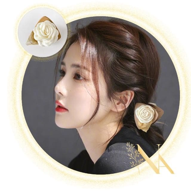 【NANA】情人節禮物 娜娜 明星同款山茶花復古抓夾 HR091306(抓夾)