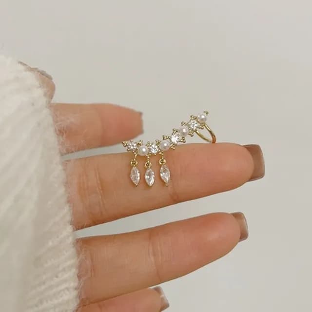 【Oni 歐妮】情話綿綿 耳針穿式耳環耳釘耳骨環 耳飾925銀針(1個入)