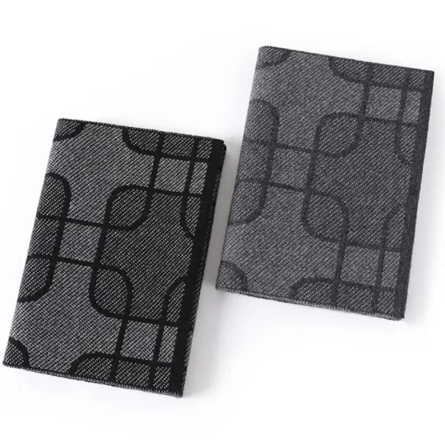【米蘭精品】現貨+預購 100%羊毛圍巾保暖披肩(格子提花羊絨男女配件情人節生日聖誕節交換禮物2色74dl14)