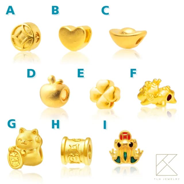 【TLH】雙11 開運紅繩編織手鍊黃金吊墜純金999多選 0.03錢±0.01