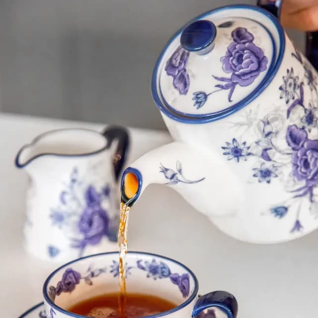 【LondonPottery】BlueRose陶製茶壺 900ml  / 泡茶 下午茶 茶具 88父親節禮物