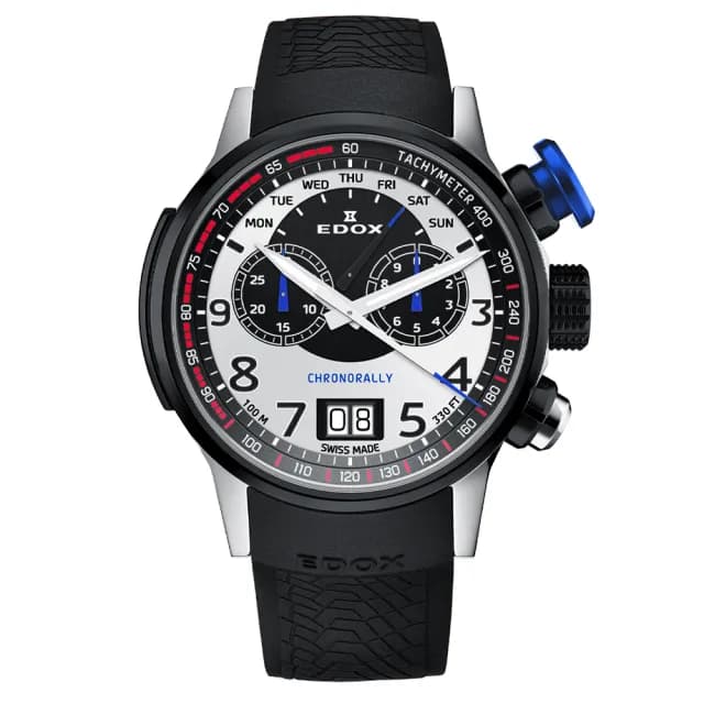【EDOX 伊度】限量賽車錶 BMW M MOTOSPORT  賽車計時石英錶/48mm 送禮 禮物 推薦(E38001.TINNBU.BN)