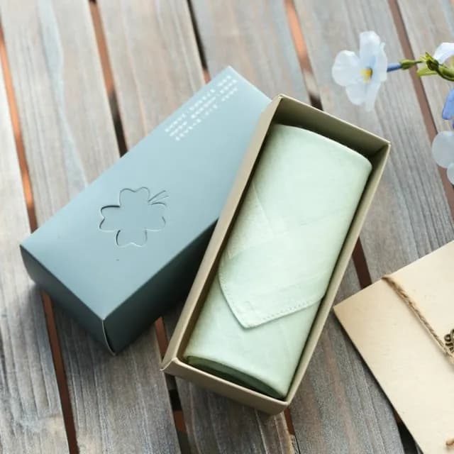 【巴黎精品】現貨+預購 手帕禮盒純棉方巾 單入(吸水吸汗日本工藝母親節生日禮物女配件4色p1ae4)