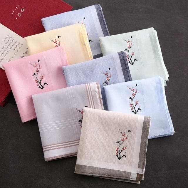 【巴黎精品】現貨+預購 手帕禮盒純棉方巾 單入(復古花鳥印花清新母親節生日禮物女配件11款p1ae8)