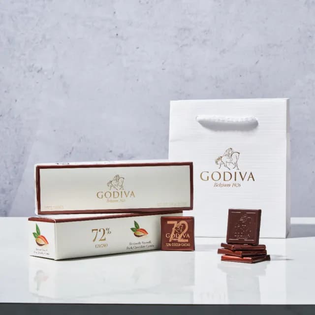 【GODIVA官方直營】片裝72%黑巧克力禮盒21片裝二入組(生日禮、情人節、父親節、中秋禮盒)