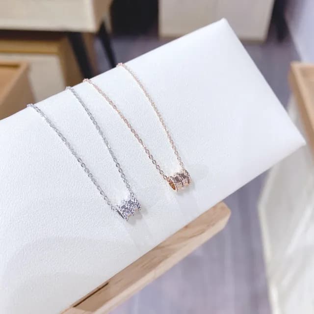 【Umi】浪漫心之滾輪奢華時尚優雅百搭銀項鍊232(韓劇 精緻情人節禮物)