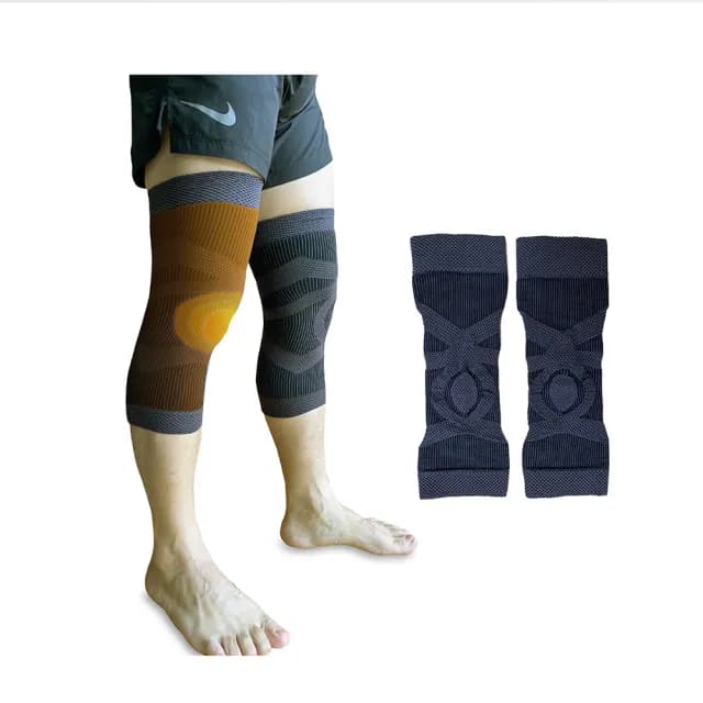 【Qi Mei 齊美】石墨烯健康能量護膝1雙組-台灣製(石墨烯 運動 護具 護膝 一體成形 父親節禮物)