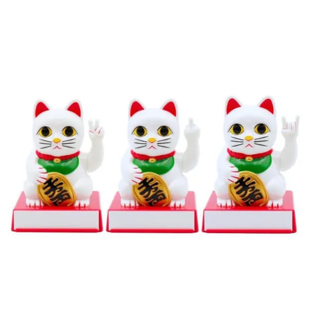 【奧客滾開！搞笑 逗趣】中指招財貓(開店必備 公司行號 招客  送禮 開幕 招好運 財源滾滾)