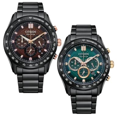 【CITIZEN 星辰】Chronograph 光動能 碼錶計時 情侶錶 對錶 情人節 送禮 禮物推薦(CA4534-81X/CA4536-86X)