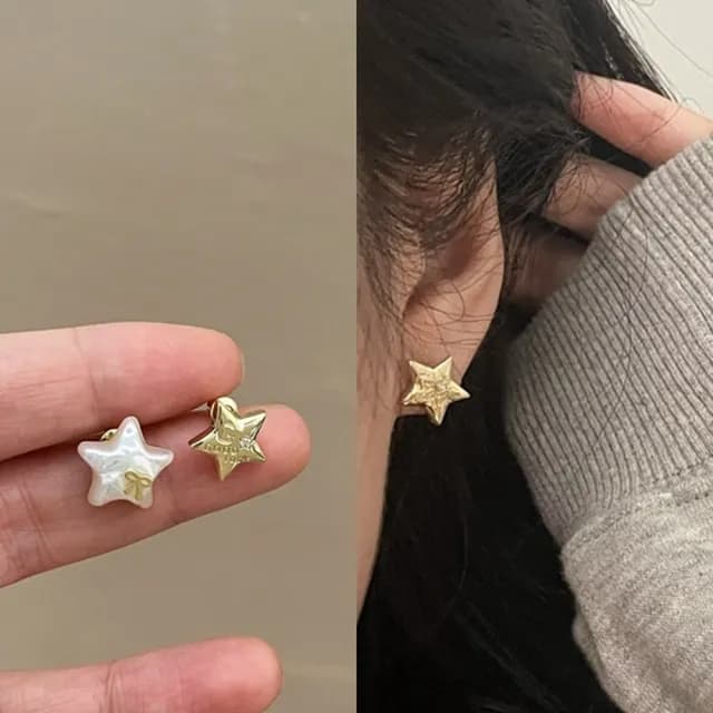 【NDM 南大門】耀眼之星  耳針穿式耳環耳釘耳骨環 耳飾925銀針(1對入)