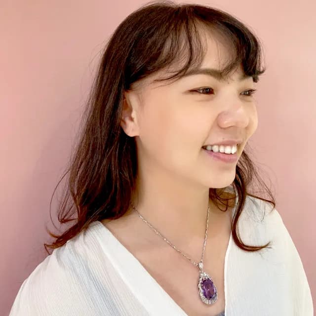 【Emmas愛馬飾】3A大主鑽伴T鑽鋯石好運紫墜鏈(母親節禮物)