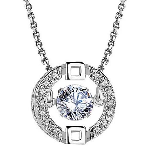 【巴黎精品】現貨+預購 925純銀項鍊鋯石吊墜(跳動的心靈動生日情人節禮物女飾品v1ar92)