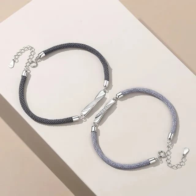 【巴黎精品】現貨+預購 925純銀手鍊情侶手繩(莫比烏斯環石生日情人節禮物男女飾品2款v1ar47)