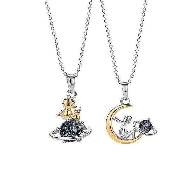 【巴黎精品】現貨+預購 925純銀項鍊情侶對鍊(星空小王子琉璃生日情人節禮物男女飾品2款v1ar45)