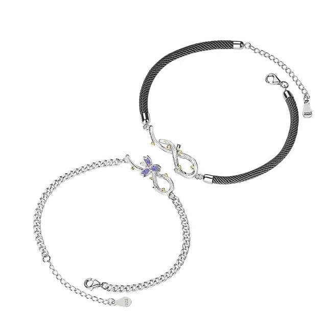 【巴黎精品】現貨+預購 925純銀手鍊情侶對鍊(荊棘花冠復古生日情人節禮物男女飾品2款v1ar108)
