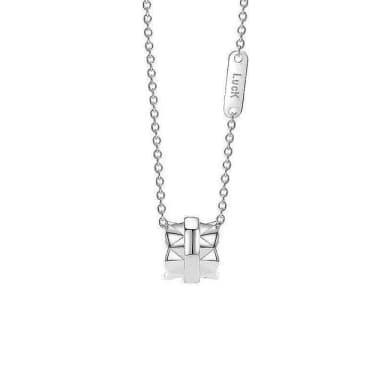 【巴黎精品】現貨+預購 925純銀項鍊情侶對鍊(時來運轉鋯石生日情人節禮物男女飾品2款v1ar72)