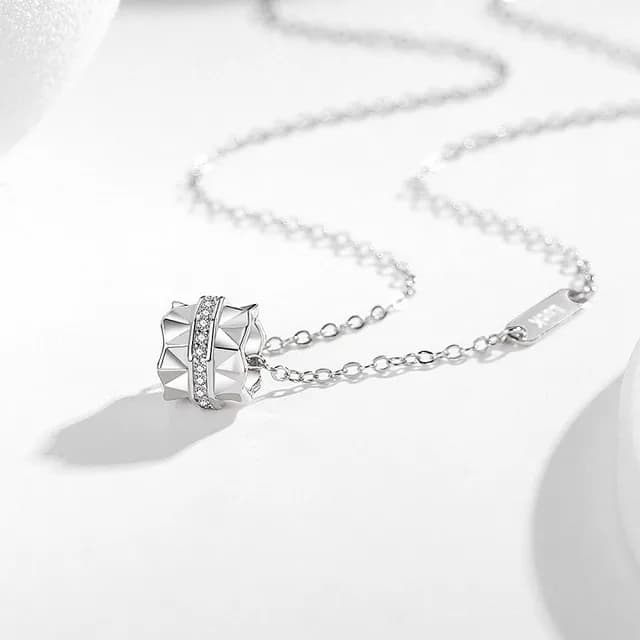 【巴黎精品】現貨+預購 925純銀項鍊情侶對鍊(時來運轉鋯石生日情人節禮物男女飾品2款v1ar72)