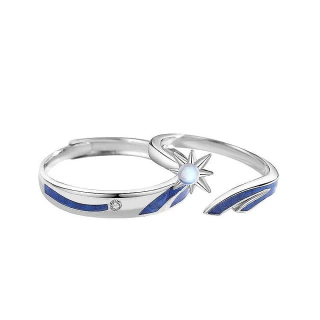 【巴黎精品】現貨+預購 925純銀戒指情侶對戒(兩情相悅流星生日情人節禮物男女飾品2款v1ar114)