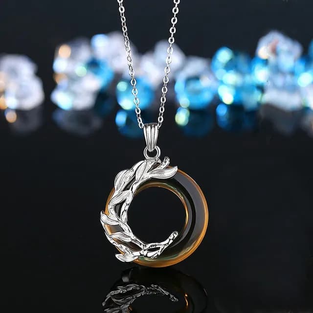 【巴黎精品】現貨+預購 925純銀項鍊情侶對鍊(平安扣黑曜石貓眼石生日情人節禮物男女飾品4款v1ar28)