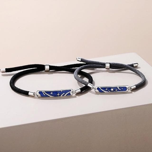 【米蘭精品】現貨+預購 925純銀手鍊情侶對鍊(深邃星空多股編生日情人節聖誕節交換禮物男女飾品74dv35)
