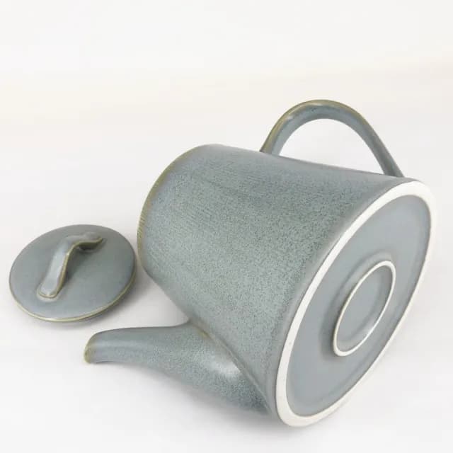 【YU Living 信歐傢居】歐式陶瓷手作壓紋窯變釉茶壺+咖啡杯盤二套 茶具組(一壺二杯盤/2色可選/茶具組合)