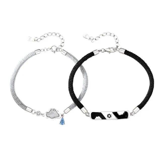 【米蘭精品】現貨+預購 925純銀手鍊情侶對鍊(晴天造型尾扣生日情人節聖誕節交換禮物男女飾品74dv49)
