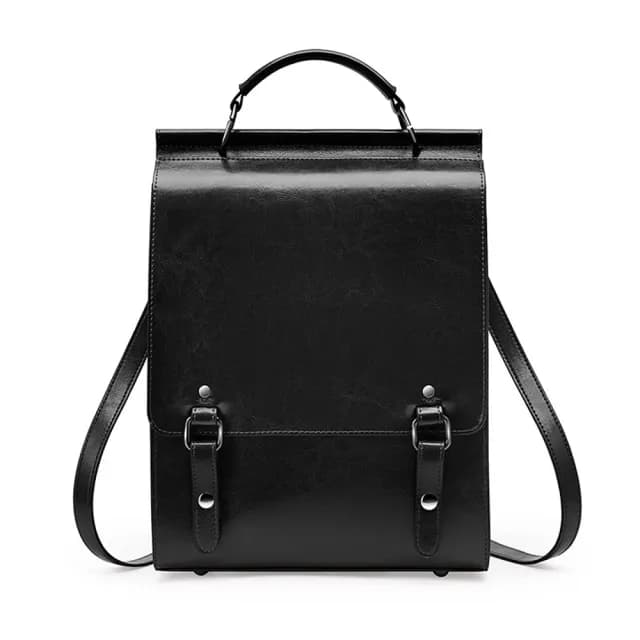 【米蘭精品】情人節禮物 真牛皮後背包側背包真皮革雙肩包托特包隨身女包包(牛皮英倫學院風復古3色74ed19)