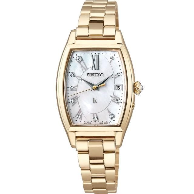 【SEIKO 精工】LUKIA 花藝聯名真鑽太陽能鈦金屬限量 電波女錶 指針錶 手錶 禮物 畢業(1B32-0BA0G/SSQW074J)