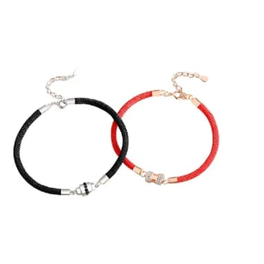 【米蘭精品】現貨+預購 925純銀手鍊情侶對鍊(視覺系後扣鑲鑽生日情人節聖誕節交換禮物男女飾品74dv43)