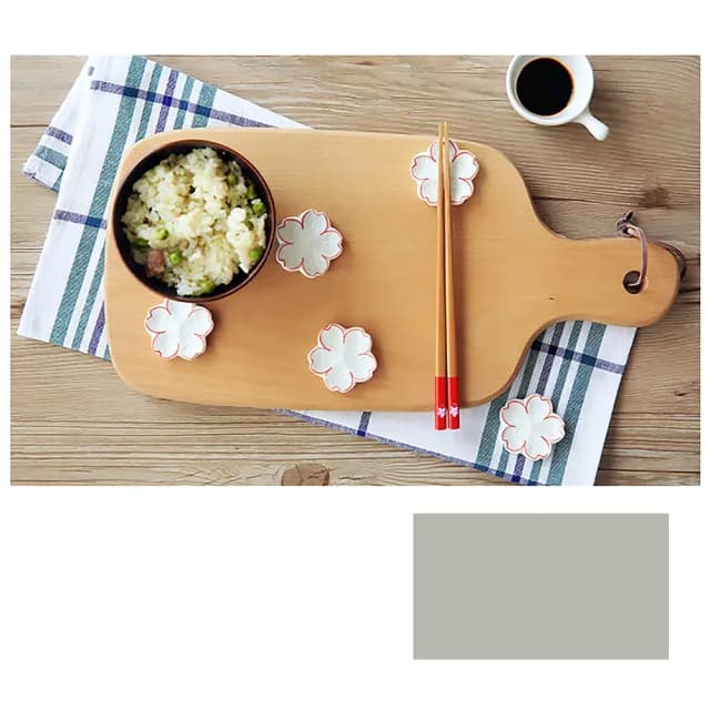 【日式餐具】日式和風櫻花筷子架-4入(筷托 筷枕 筆托 櫻花筷架 陶瓷餐具 造型筷架 裝飾品 擺飾)