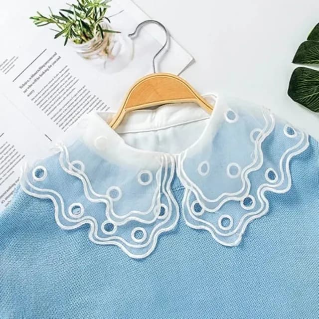 【米蘭精品】現貨+預購 假領子襯衫領片(歐根紗雙層蕾絲花邊女裝配件情人節生日聖誕節交換禮物74ac37)