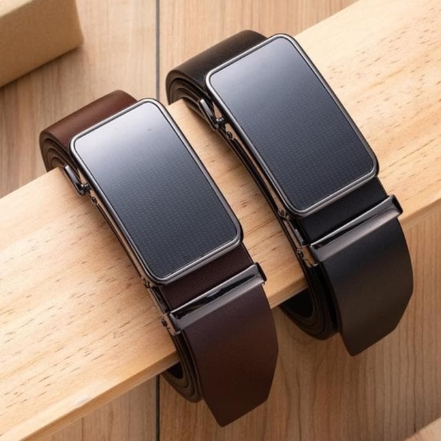 【米蘭精品】現貨+預購 真皮皮帶腰帶(時尚頭層牛皮自動扣男皮帶情人節生日聖誕節交換禮物2色74eh13)
