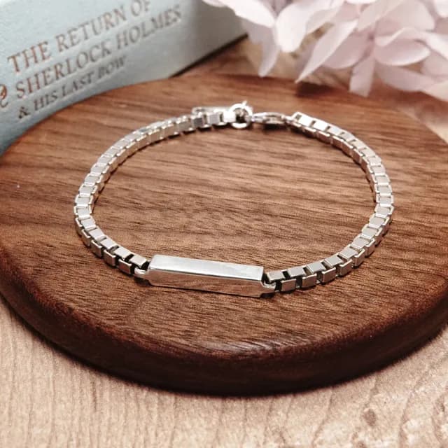 【ART64】純銀 誓約手鍊 細版(925純銀手鍊 女生手鍊 男生手鍊 情人節禮物)