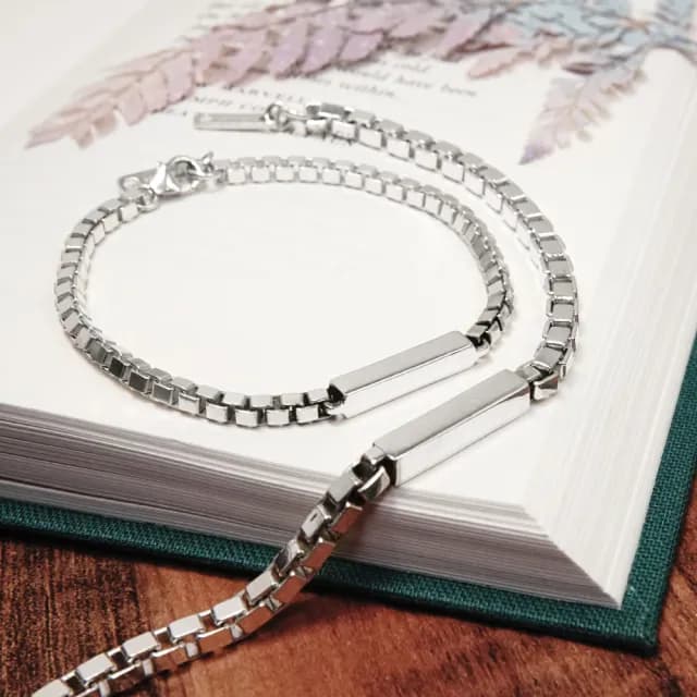 【ART64】純銀 誓約手鍊 細版(925純銀手鍊 女生手鍊 男生手鍊 情人節禮物)