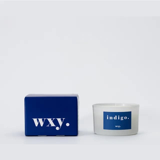 【英國 wxy.】經典mini蠟燭- indigo. 迷迭香 & 杜松(95g/專櫃公司貨)