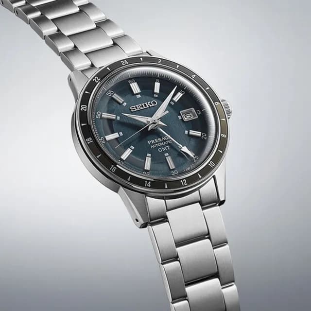 【SEIKO 精工】Presage Style60’s 復古風 GMT 機械腕錶 七夕 情人節 禮物 送禮 推薦(SSK009J1/4R34-00B0B)