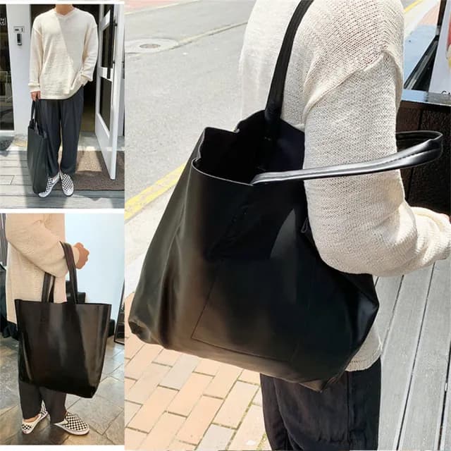 【MoonDy】父親節禮物 男包 單肩包 托特包 男用 大包 女包  大包包 書包  大容量包包 男士 正韓包包 中性包