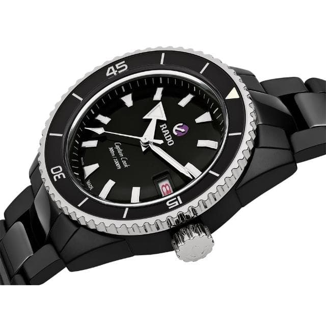 【Rado 雷達表】庫克船長 高科技陶瓷300米潛水機械腕錶-R02送禮推薦(R32129152)