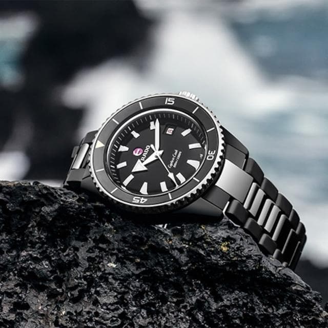 【Rado 雷達表】庫克船長 高科技陶瓷300米潛水機械腕錶-R02送禮推薦(R32129152)