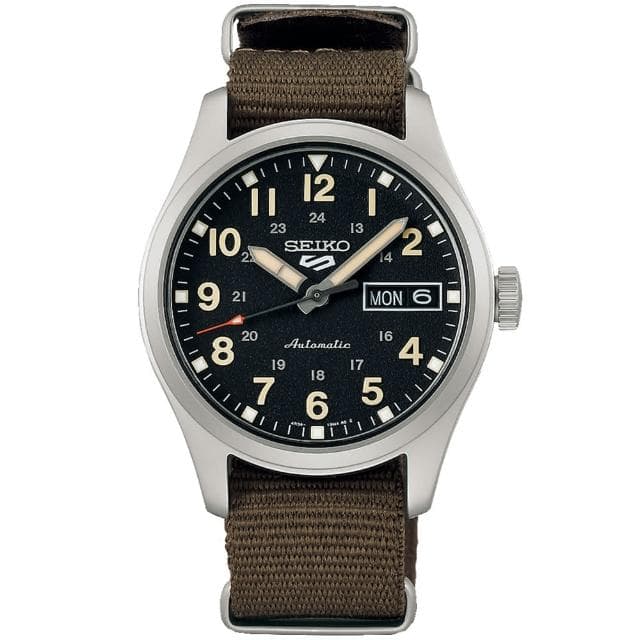 【SEIKO 精工】5 Sports系列 Lineup 復古軍風 機械腕錶 母親節 禮物 推薦(SRPJ85K1/4R36-13P0C)