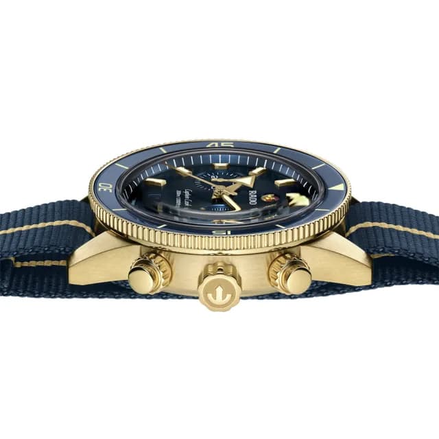 【Rado 雷達表】R02 庫克船長 系列 青銅 300米潛水計時腕錶送禮推薦(R32146208)