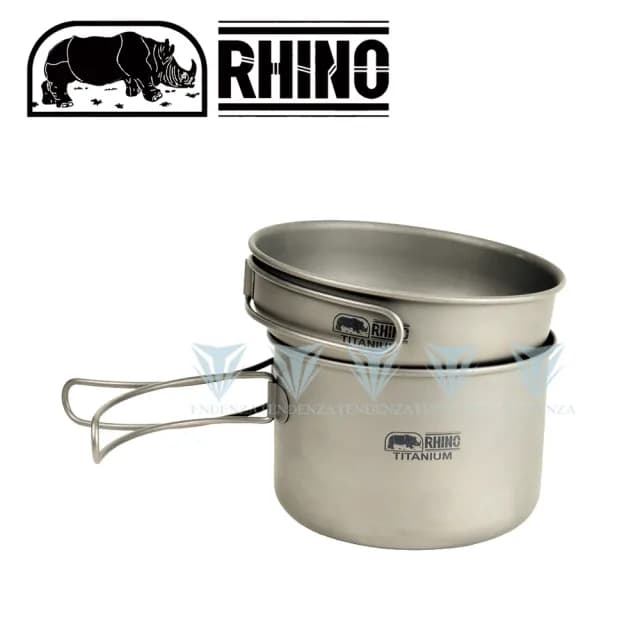 【RHINO 犀牛】超輕鈦合金套鍋 850ml(餐具組/露營/登山/野炊/休閒活動/戶外)