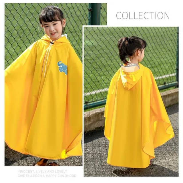 【小衣衫童裝】兒童斗篷雨衣穿脫方便大帽檐大書包位(1120221)