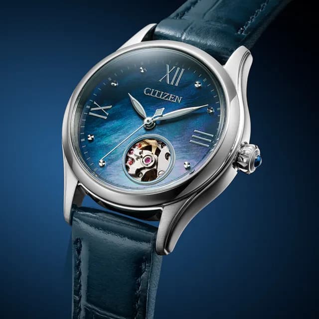 【CITIZEN 星辰】Mechanical 簡約開芯機械錶 女錶  手錶 禮物 推薦(PR1041-18N)