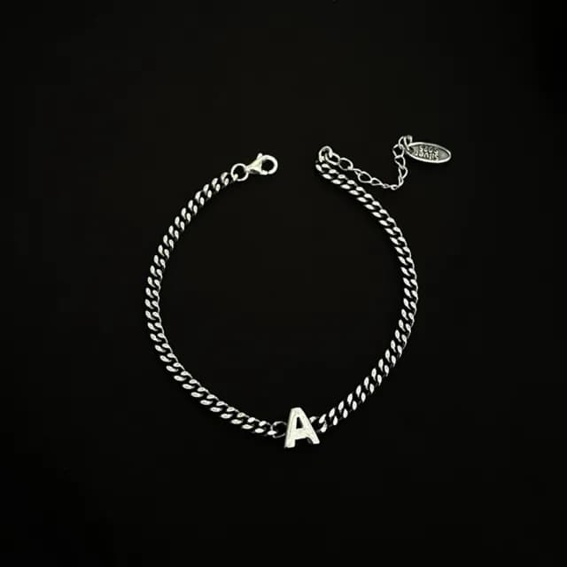 【巴黎精品】情人節禮物 現貨+預購 925純銀手鍊字母手鏈(簡約古巴鍊復古經典女飾品26款a1bo66)