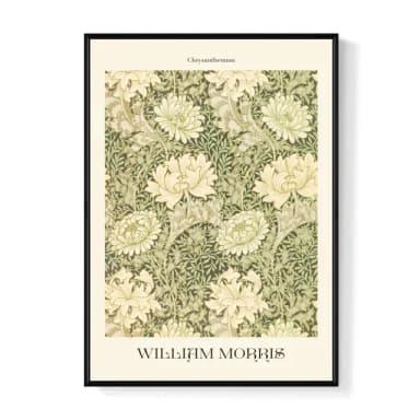 【菠蘿選畫所】William Morris 菊花 - 30x40cm(復古花卉圖騰掛畫/臥室裝飾畫/開店送禮)