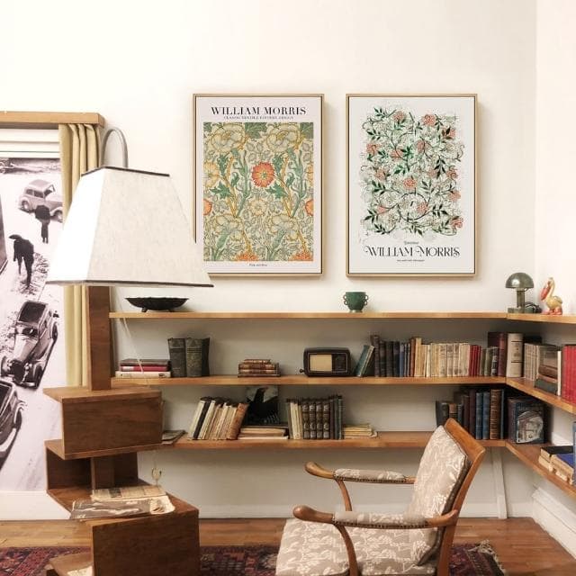 【菠蘿選畫所】William Morris Jasmine-50x70cm(復古花卉圖騰掛畫/臥室裝飾畫/開店送禮)